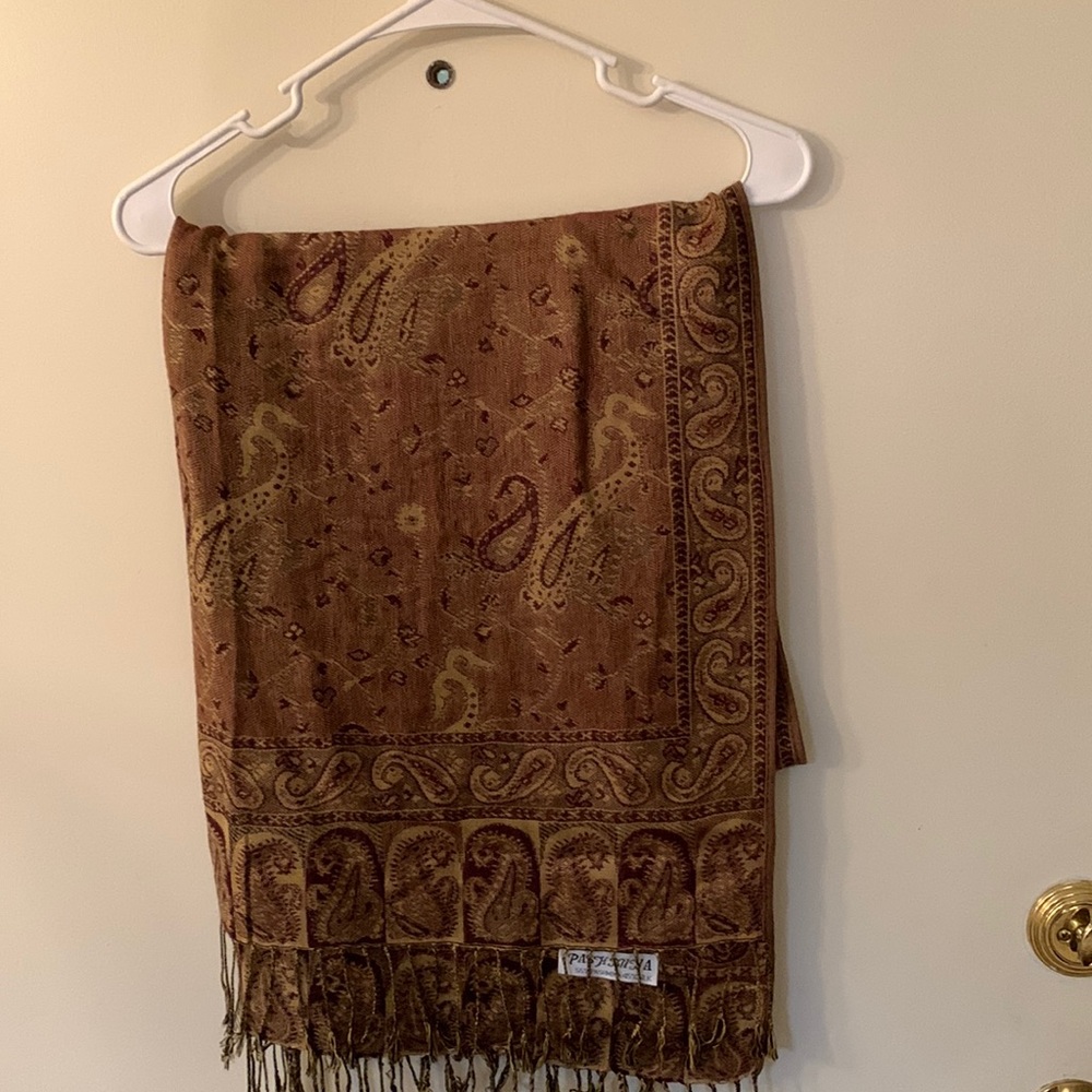 Beautiful scarf/wrap. Silk and pashmina. Excellent condition.